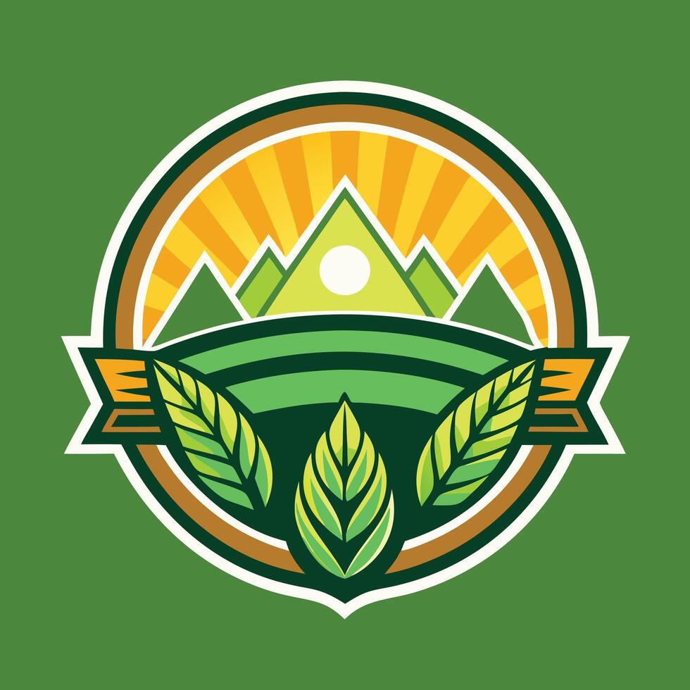 Farming Logo Illustration on solid background vector