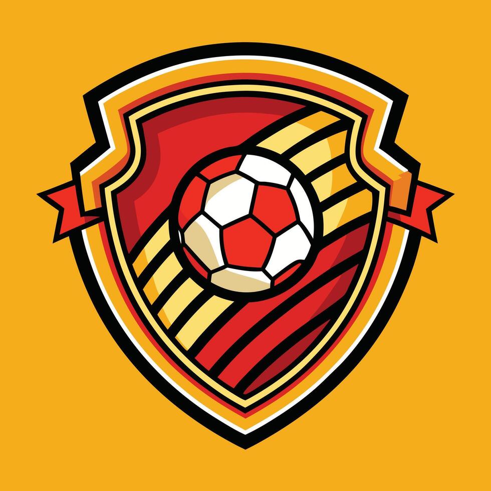 football team logo design illustration on solid background vector