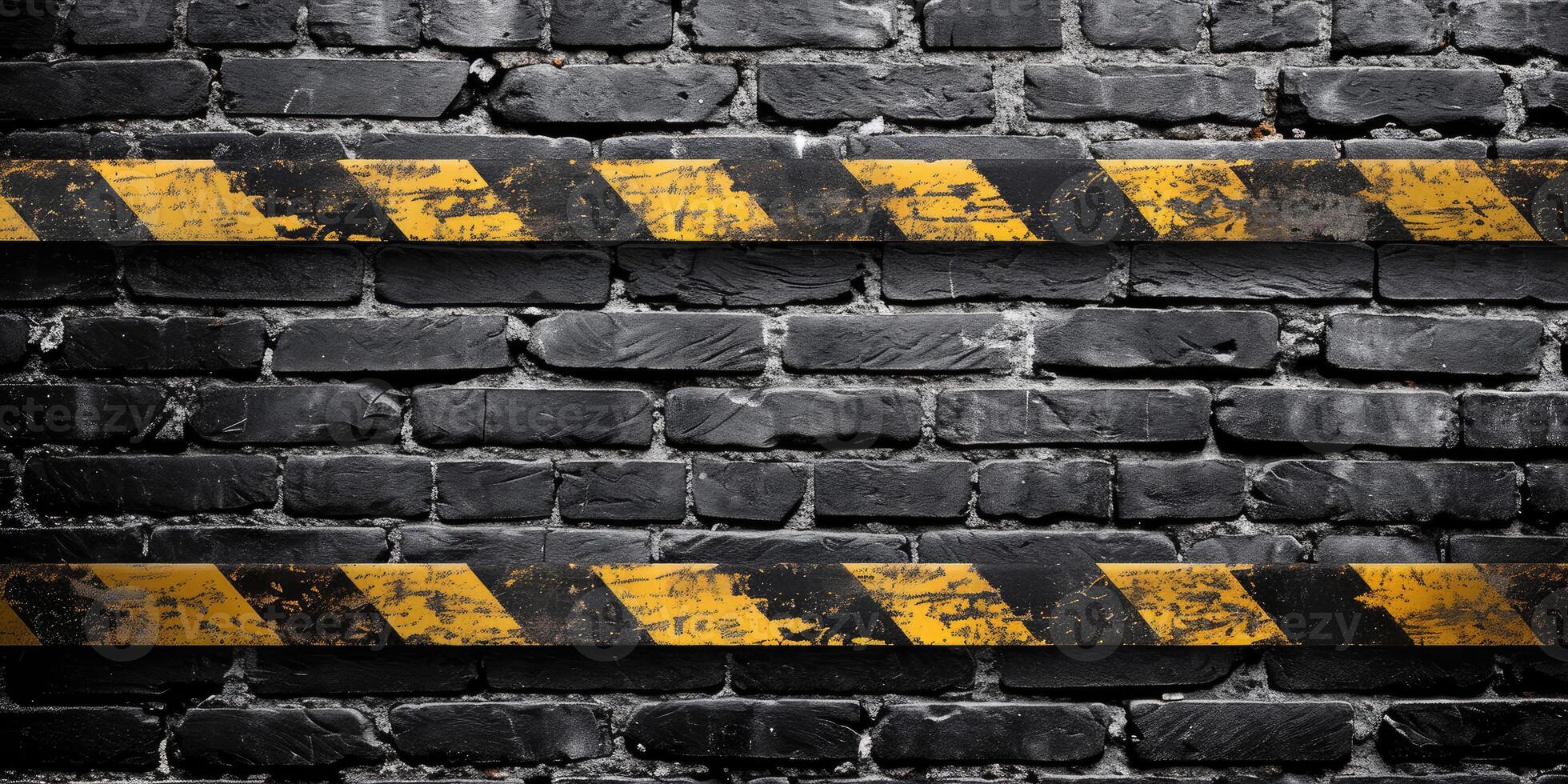 Black Brick Wall Background photo