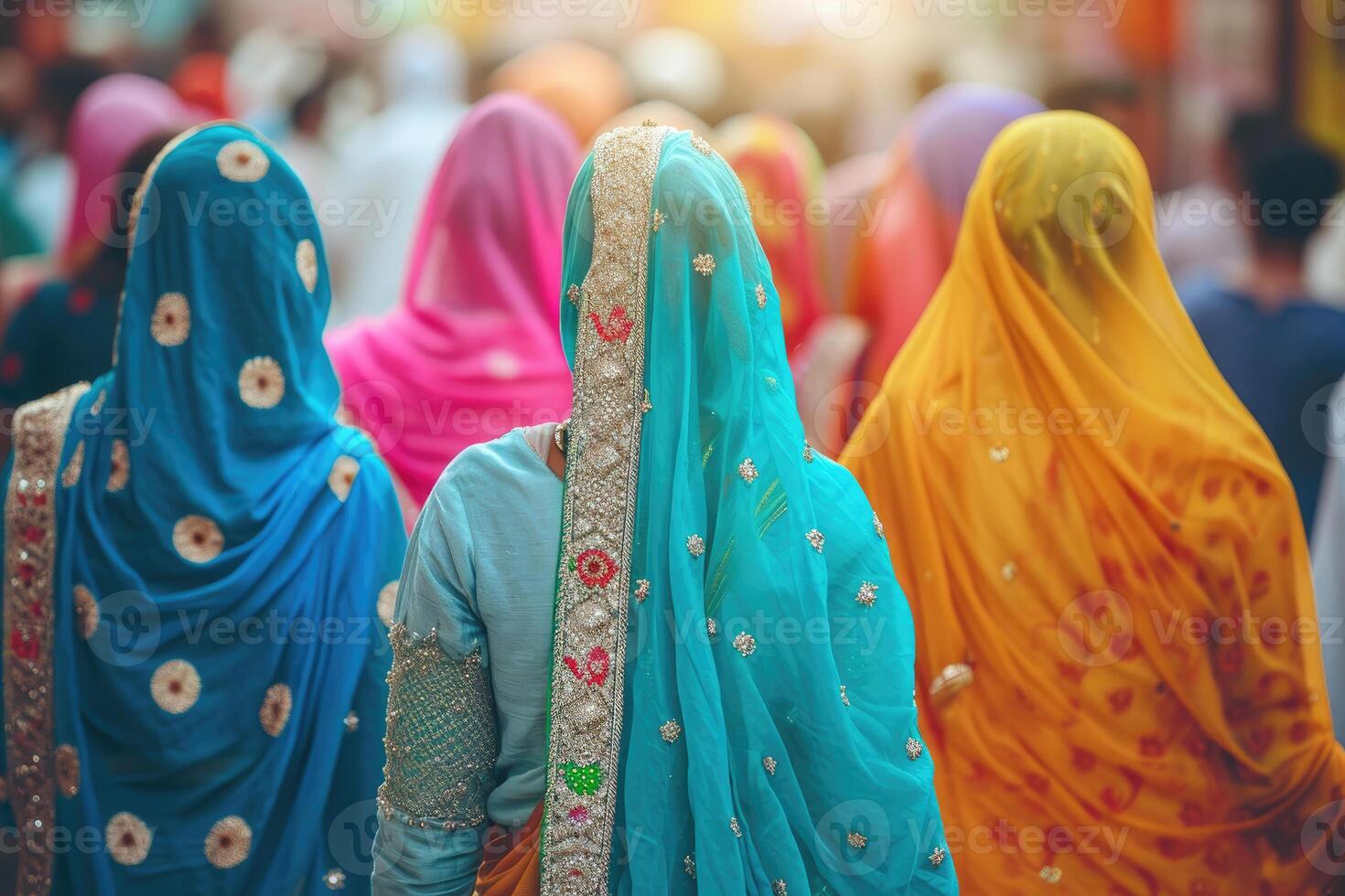 Back View of Indian Women photo