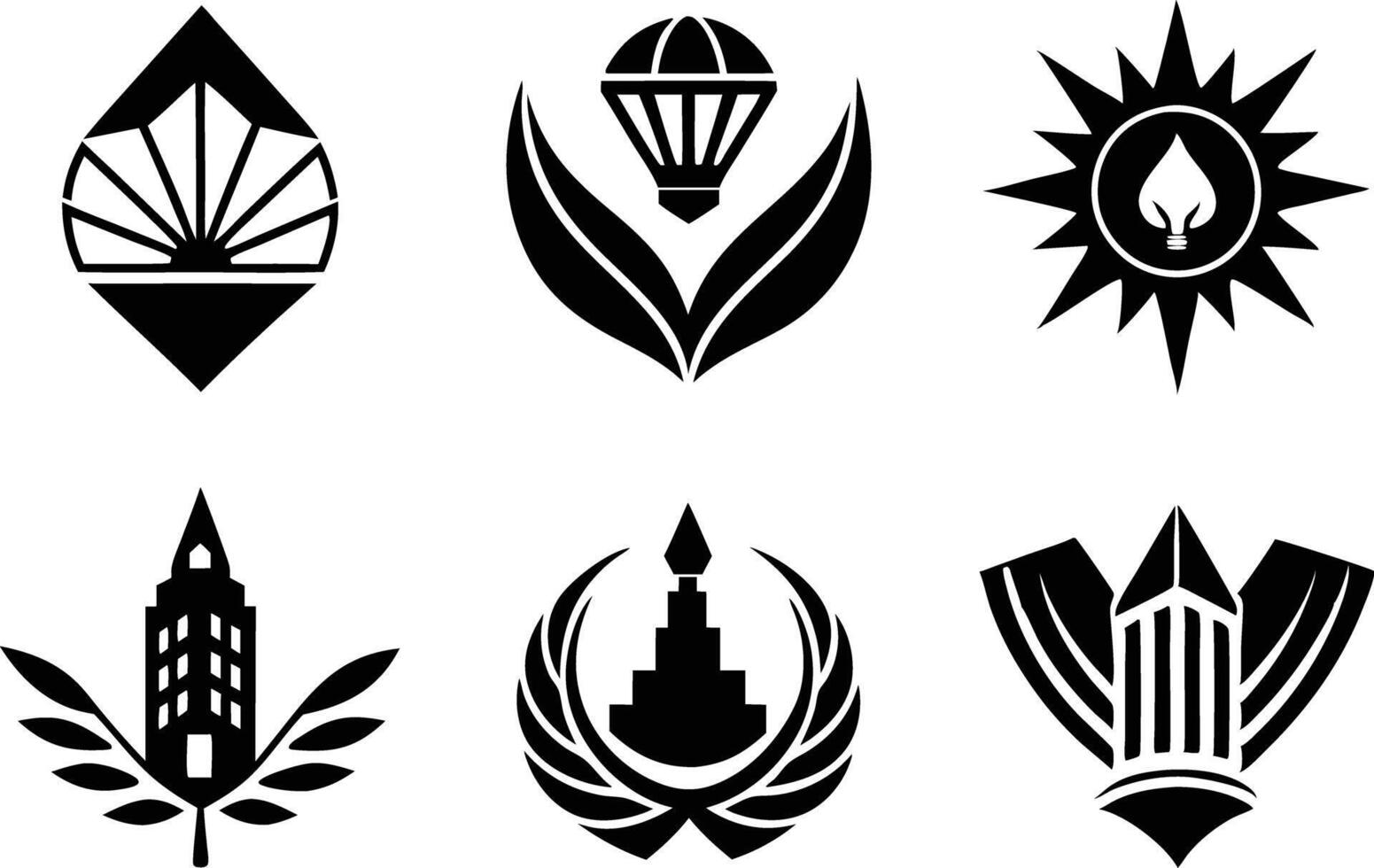 set off minimal corporate logo illustration black and white vector