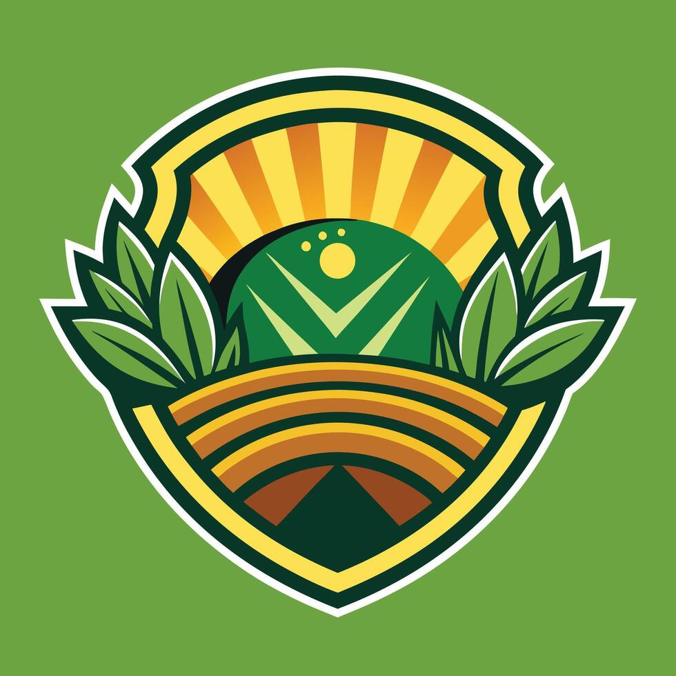 Farming Logo Illustration on solid background vector