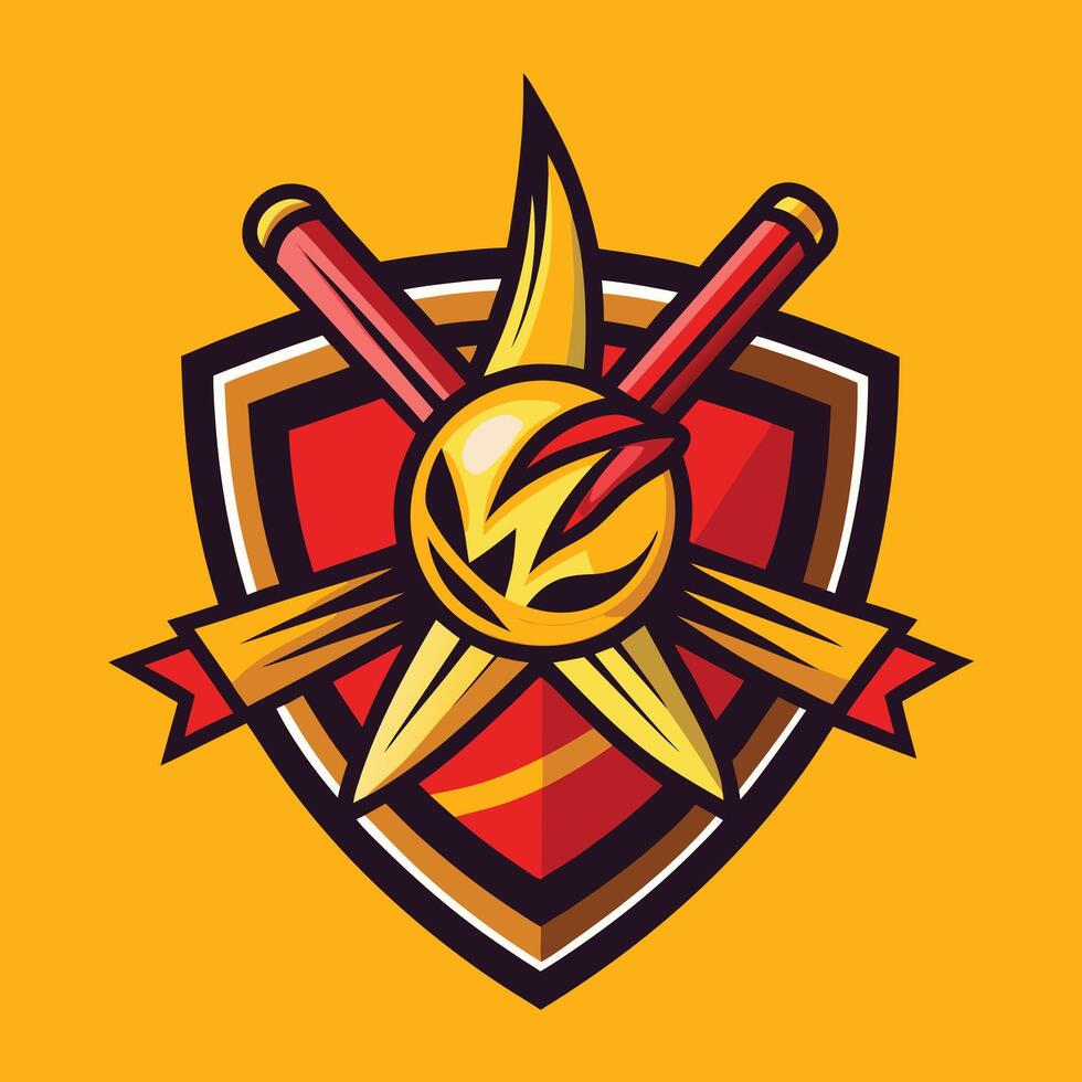 sports logo illustration isolated on solid background vector