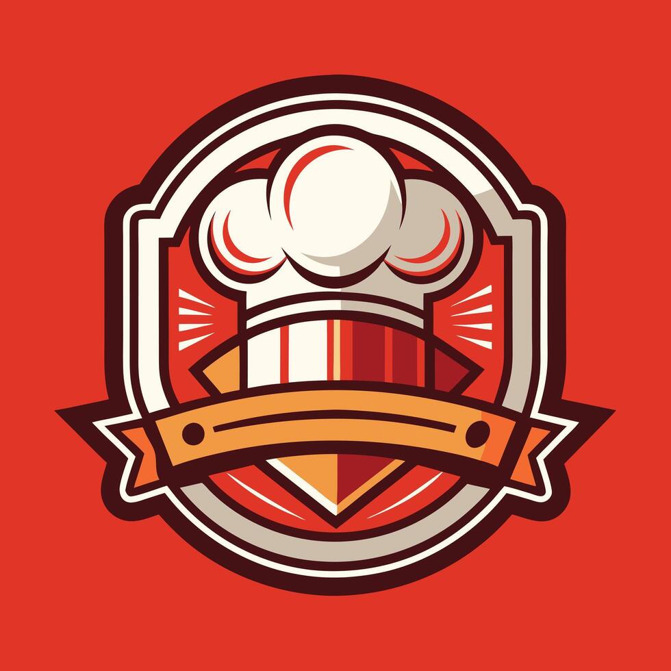 cooking logo illustration on solid background vector