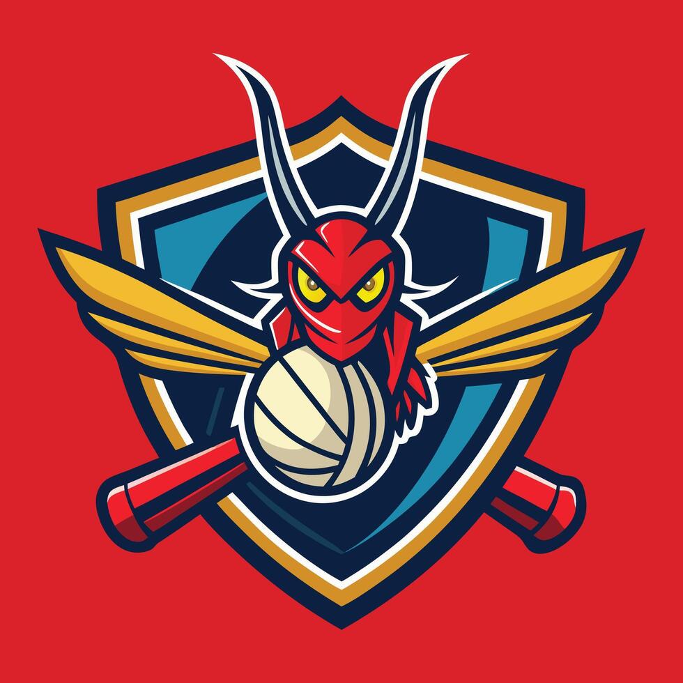 sports logo illustration isolated on solid background vector