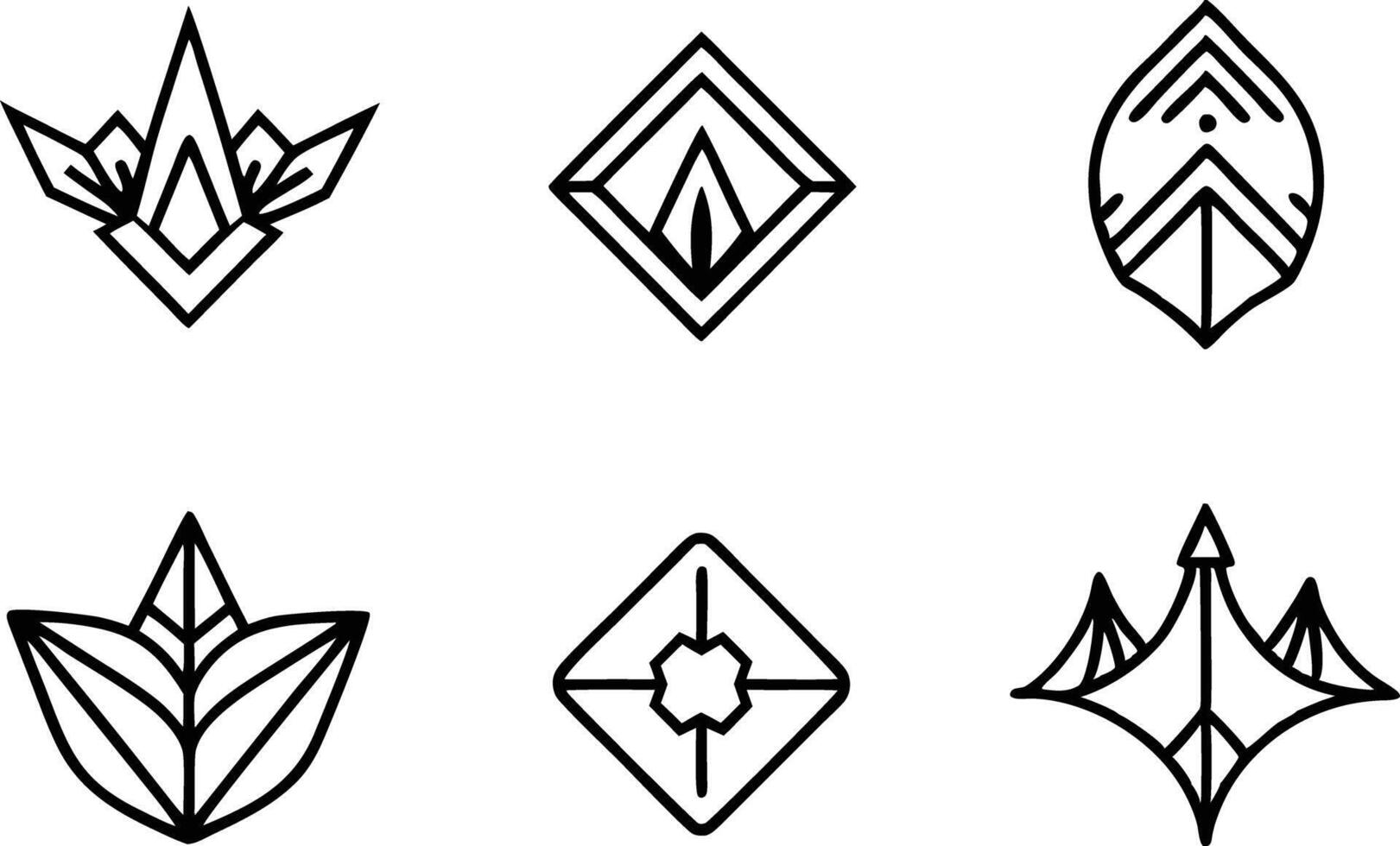 set off minimal logo and icon illustration black and white vector