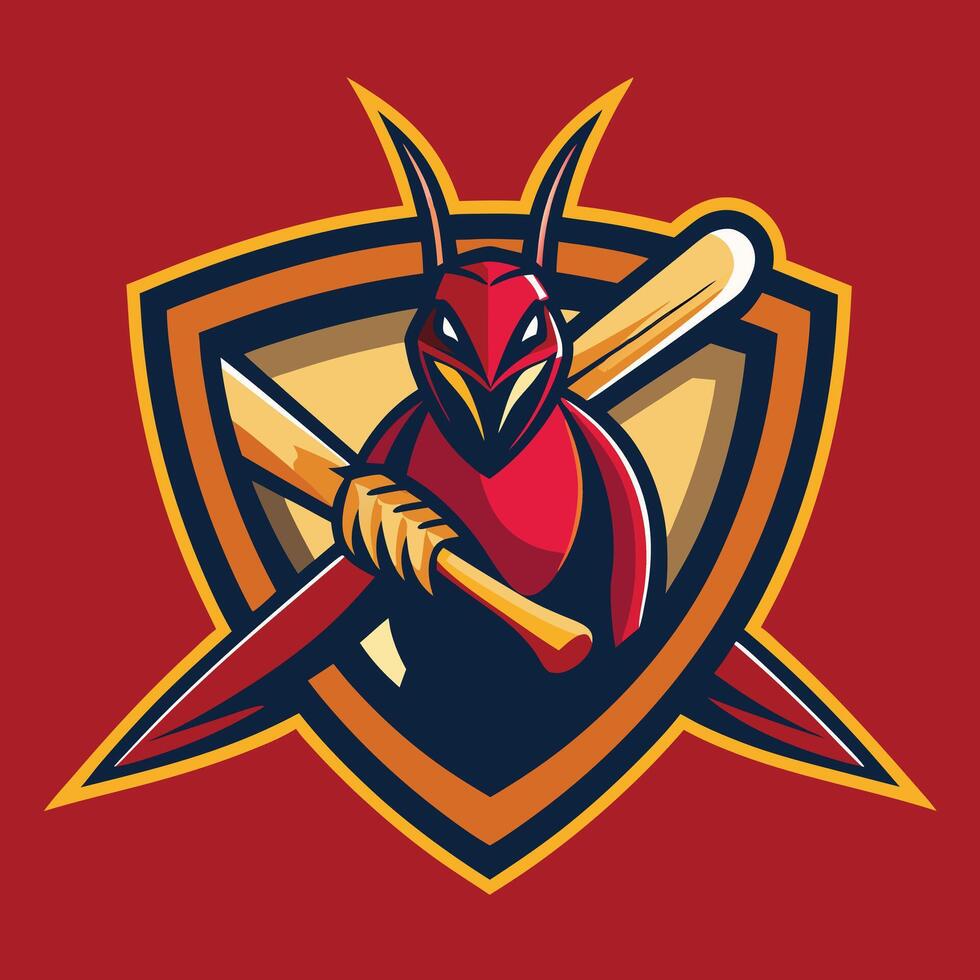 sports logo illustration isolated on solid background vector