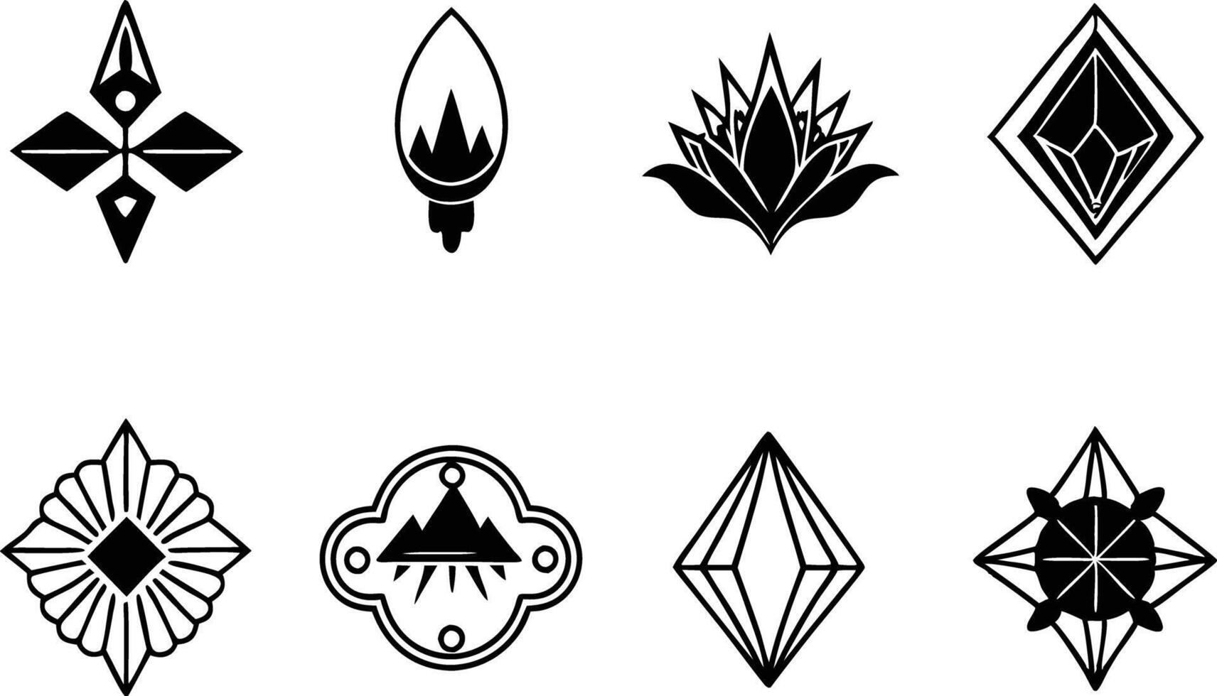 set off minimal logo and icon illustration black and white vector
