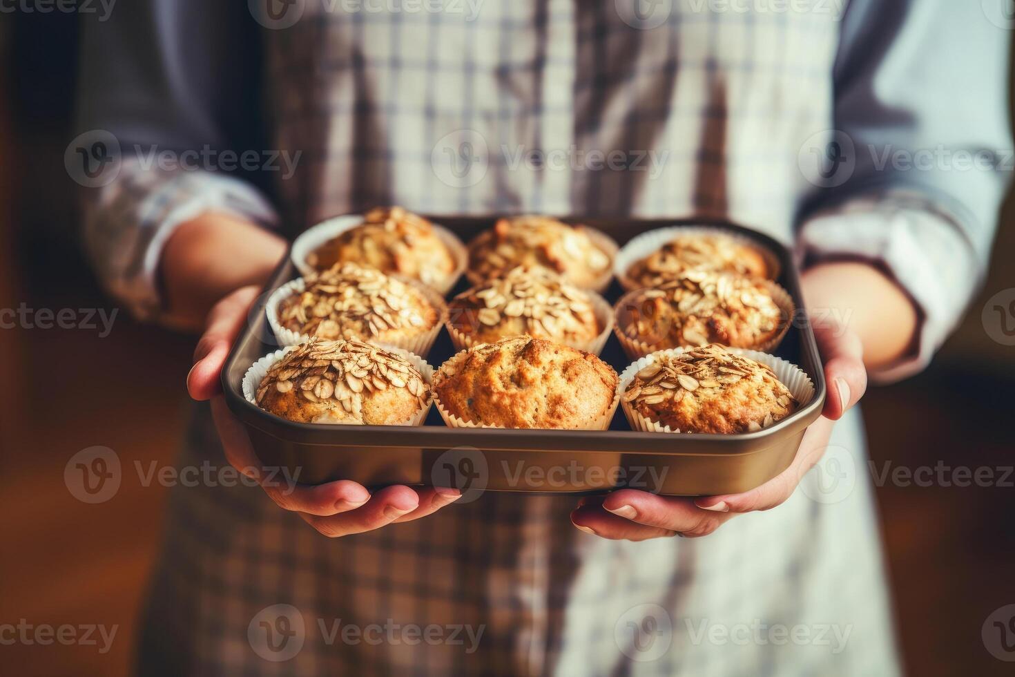 Woman with Muffins photo