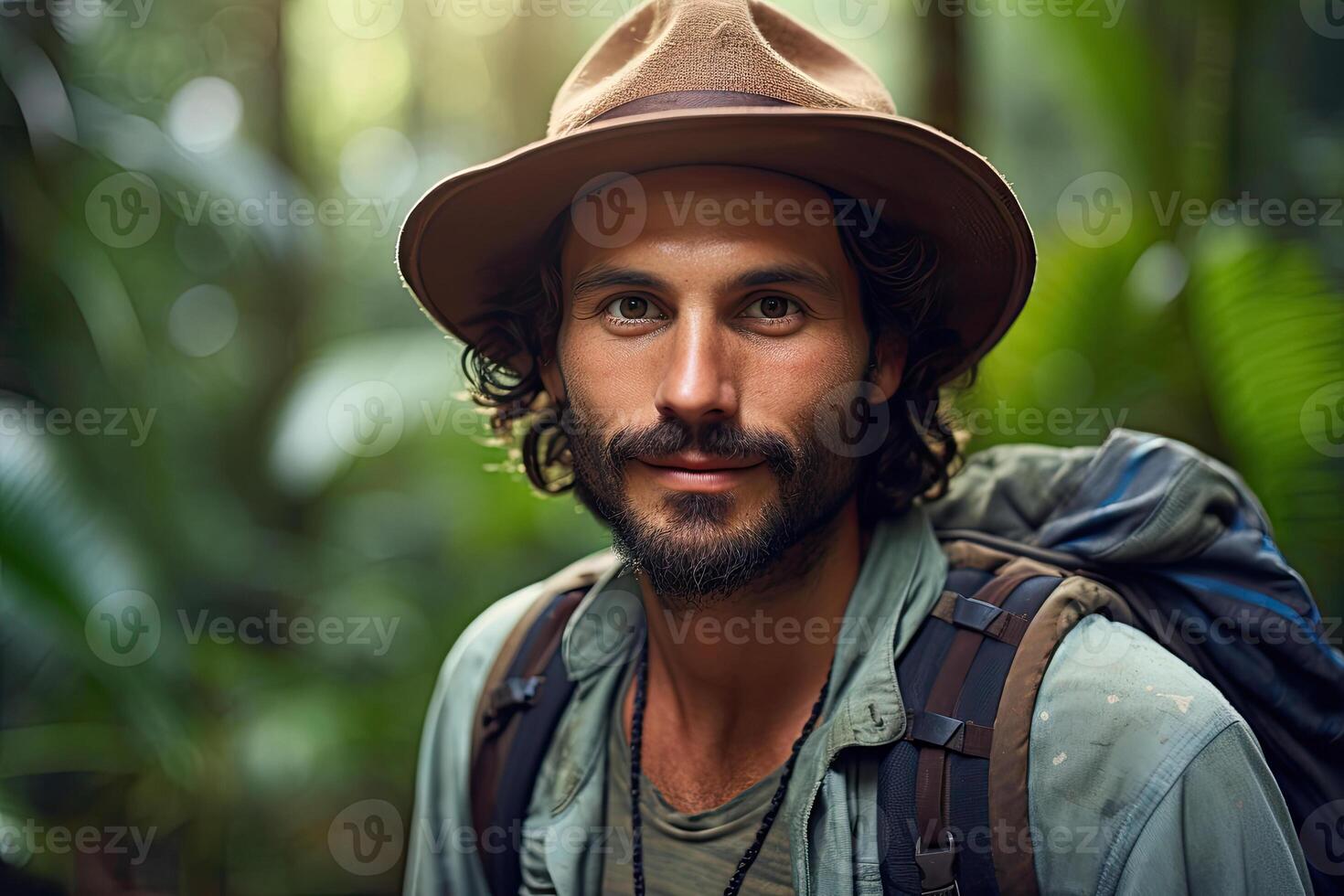 Man in Rainforest photo