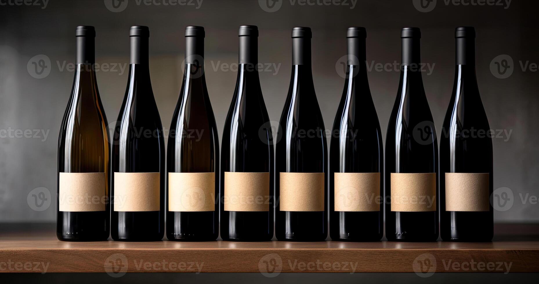 Row of Wine Bottles photo