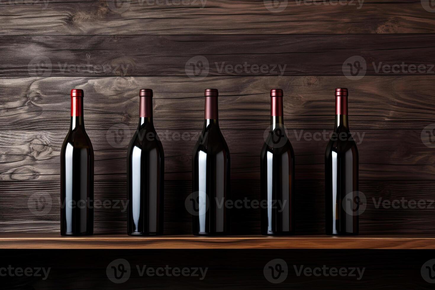 Row of Wine Bottles photo