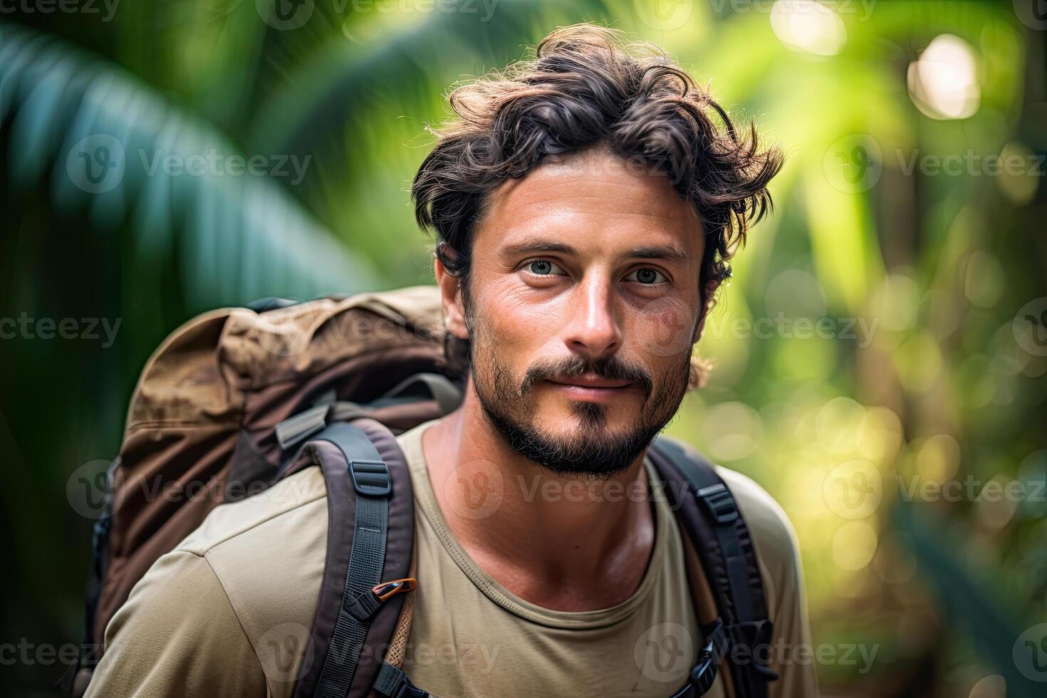 Man in Rainforest photo