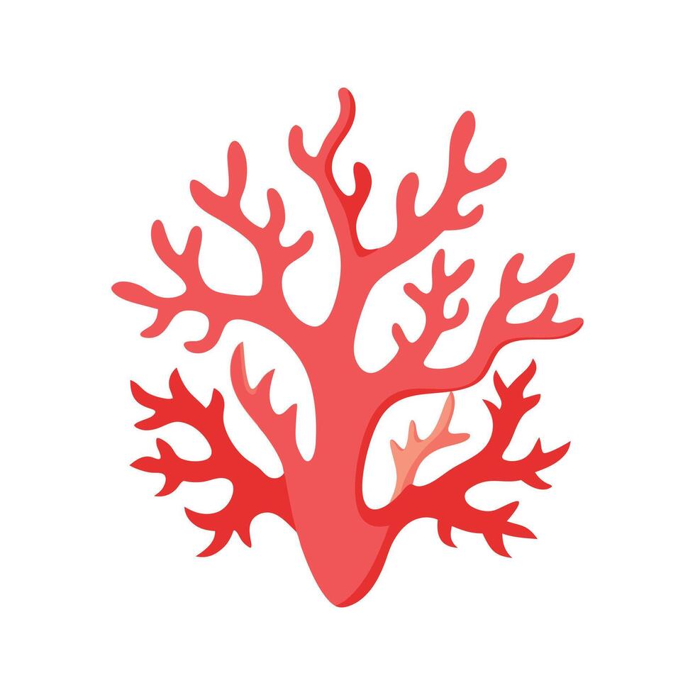 Coral silhouette isolated on white Background vector