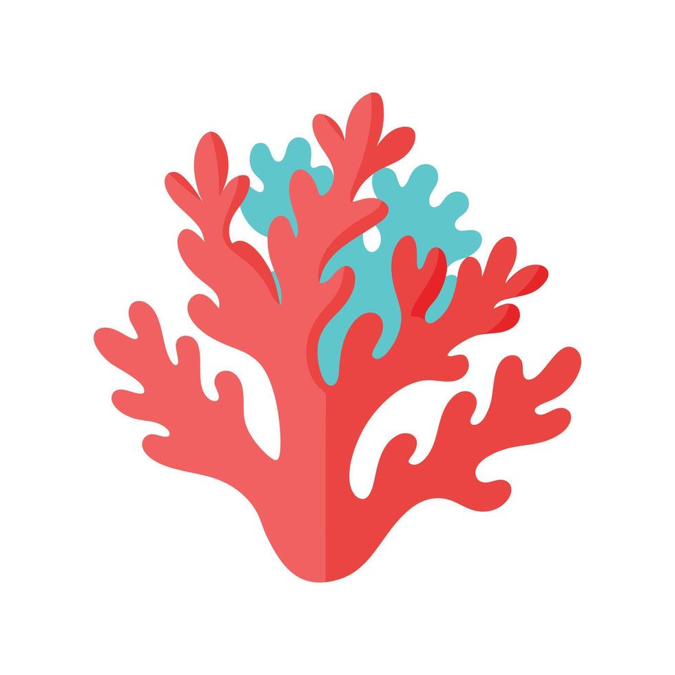 Coral silhouette isolated on white Background vector