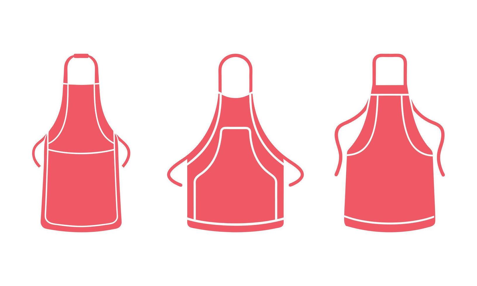 Kitchen apron icon or mockup isolated on white background vector