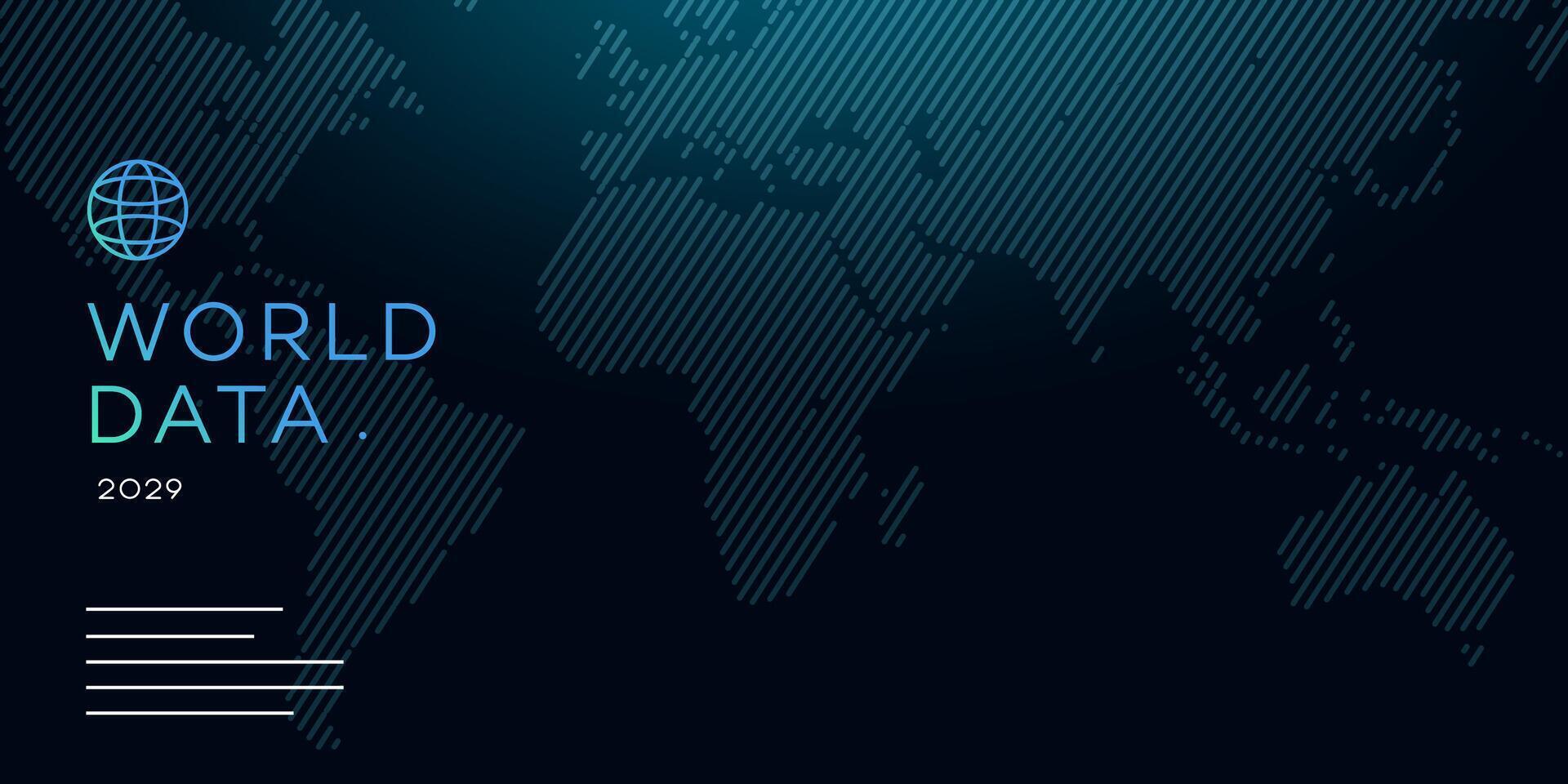 modern lines world map technology background Global data network connection. World map point and line composition concept of global business. vector