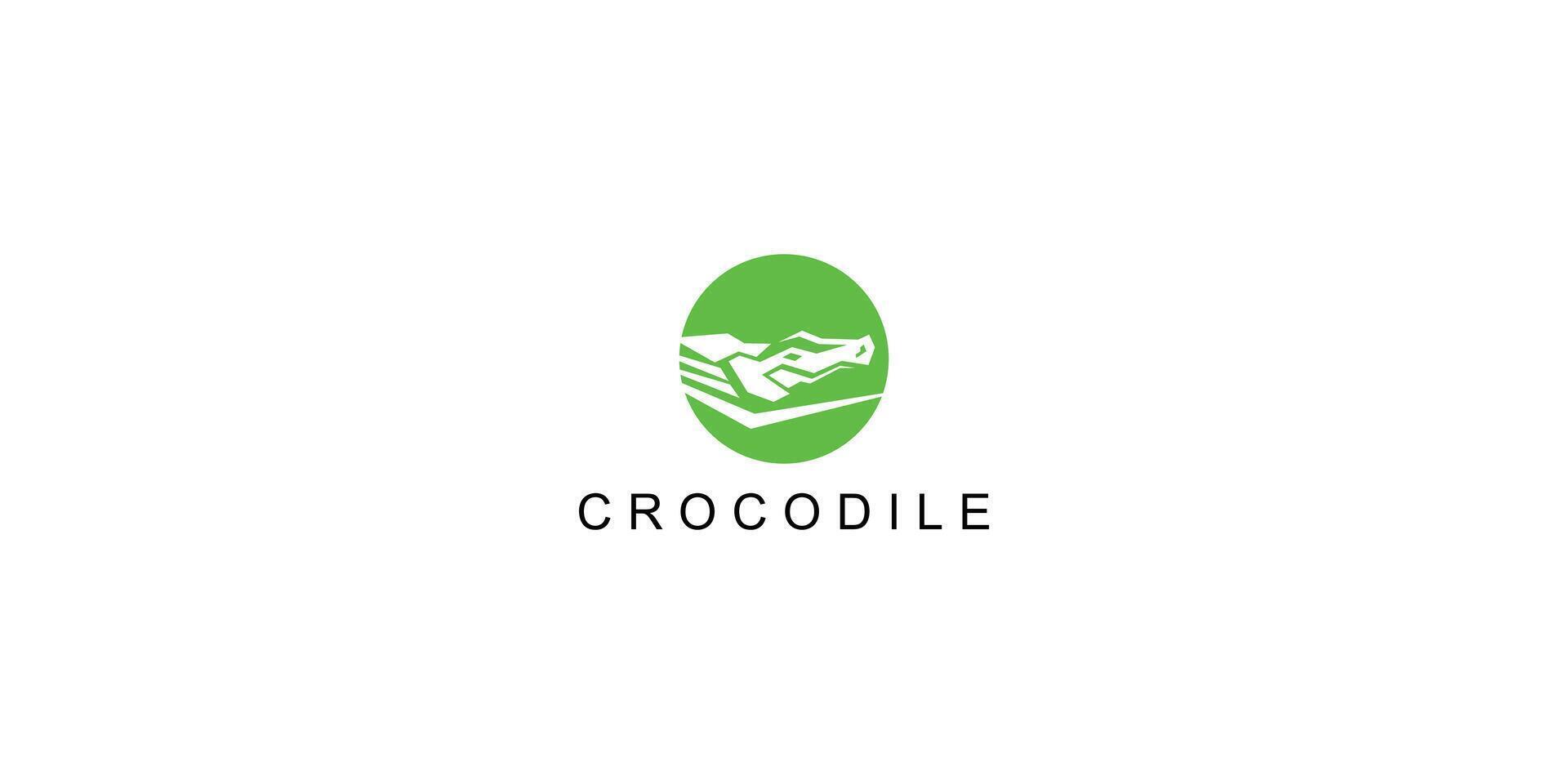 creative crocodile logo design vector