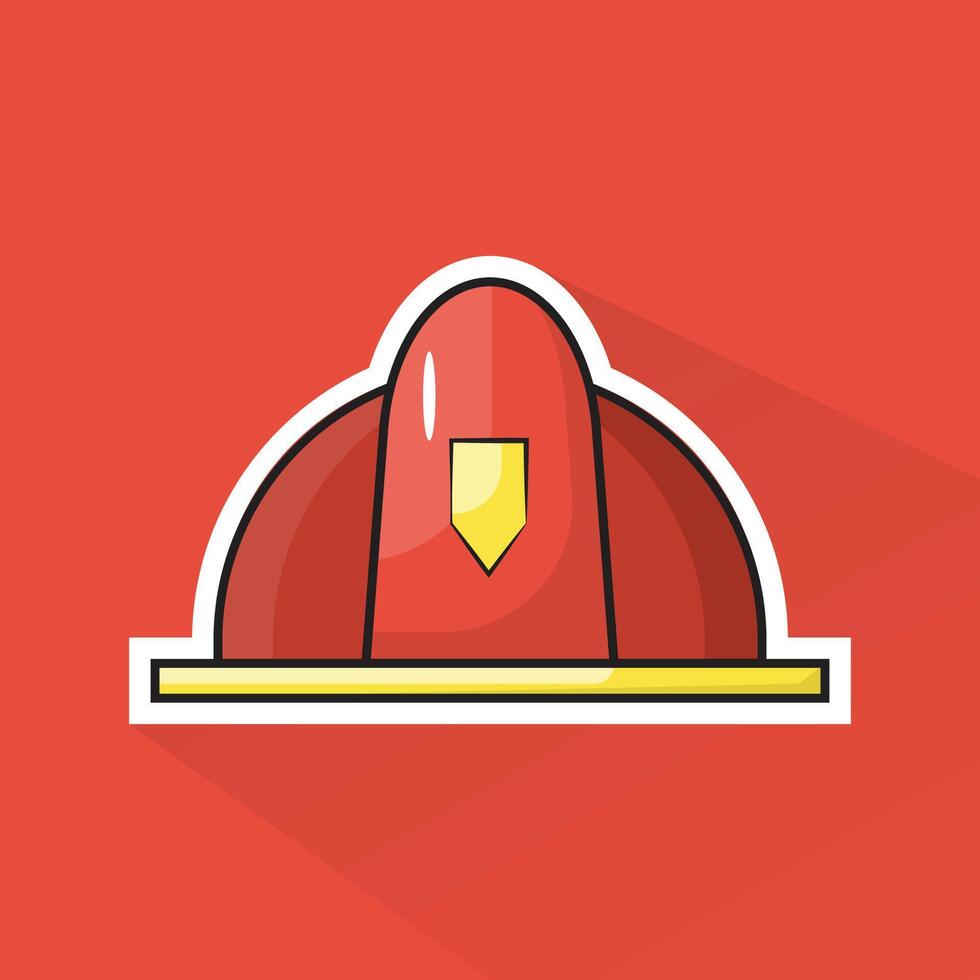 Illustration of Firefighter Helmet in Flat Design vector