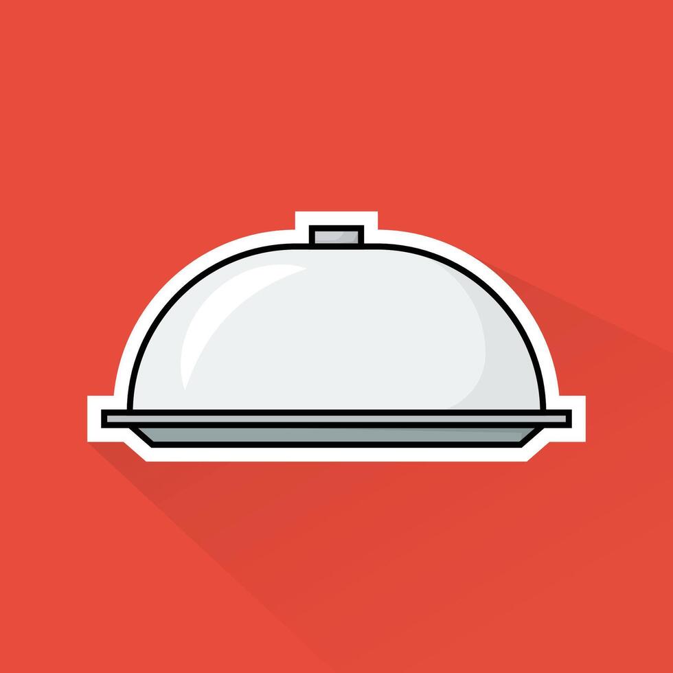 Illustration of Serving Lid in Flat Design vector