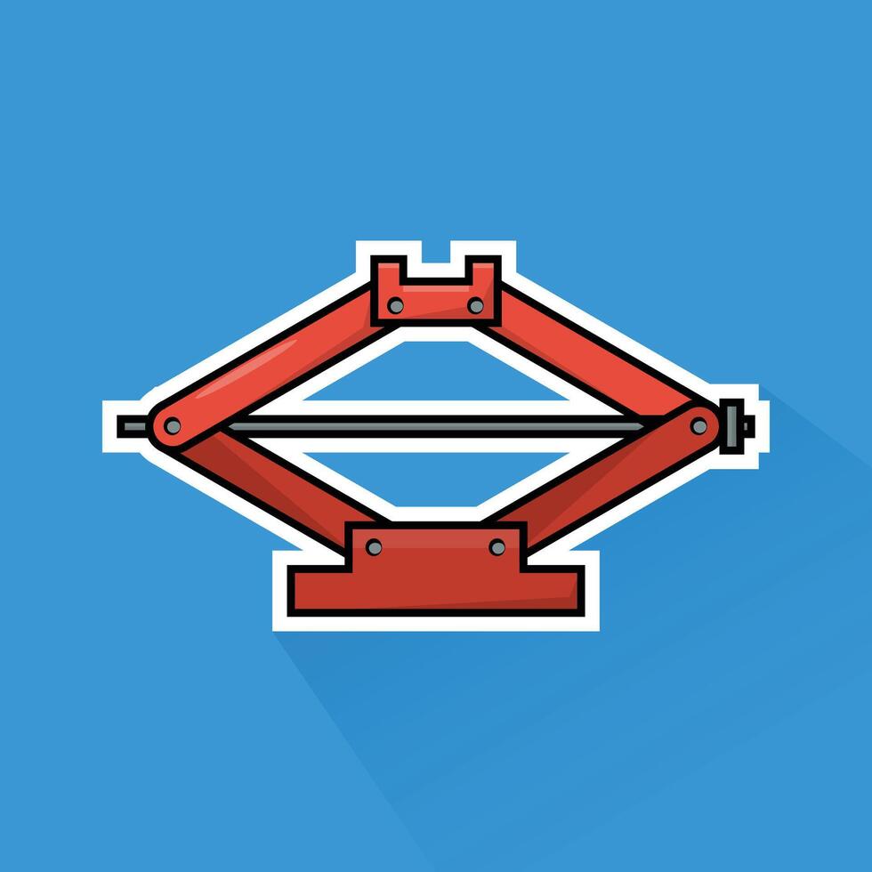 Illustration of Car Jack in Flat Design vector