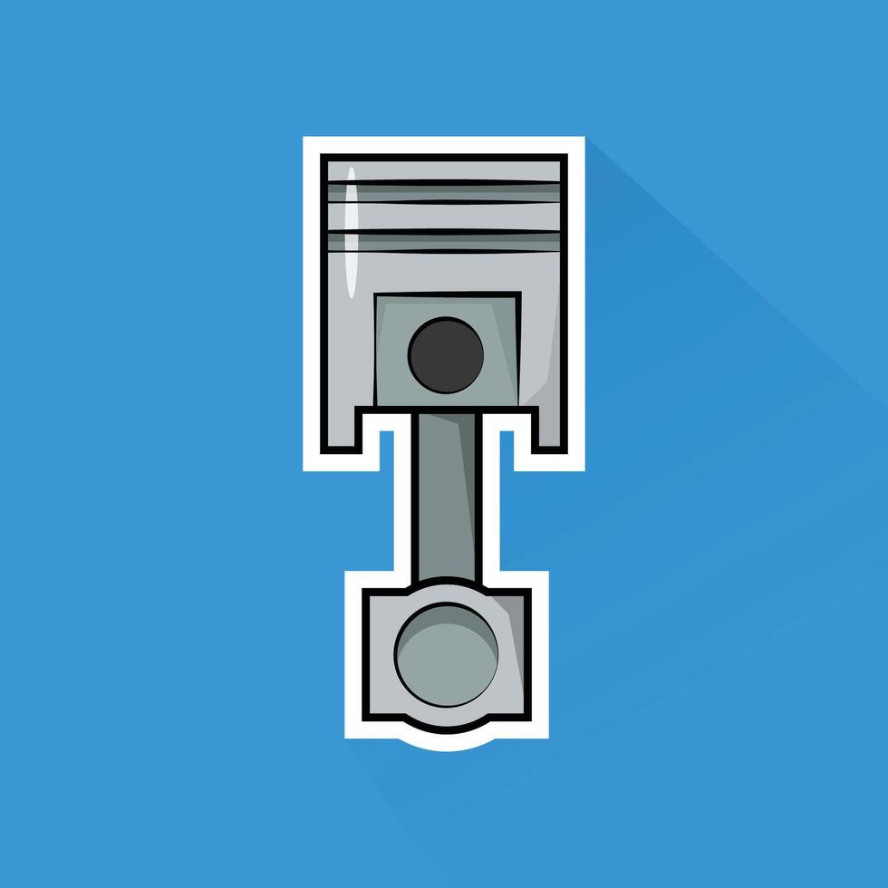Illustration of Piston Head in Flat Design vector