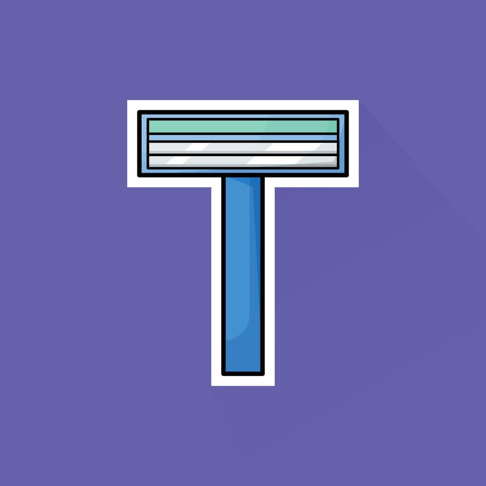 Illustration of Razor Blade in Flat Design vector