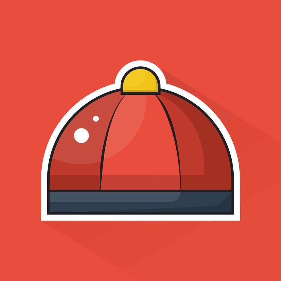 Illustration of Chinese Hat in Flat Design vector