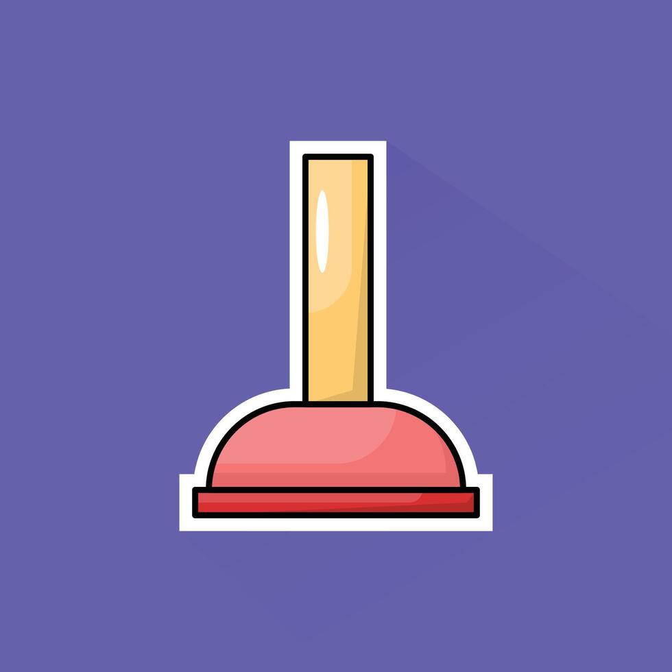 Illustration of Plunger in Flat Design vector
