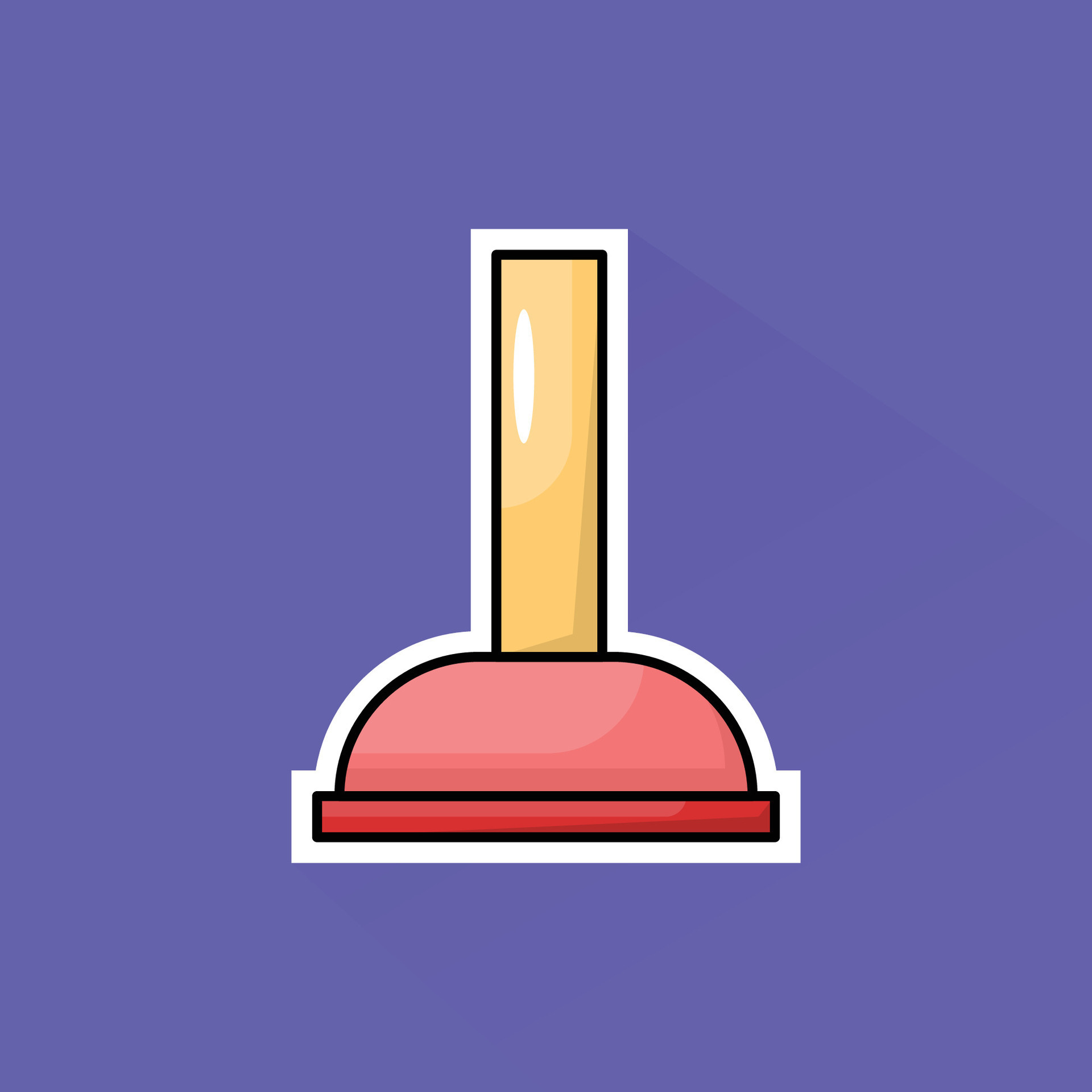 Illustration of Plunger in Flat Design 47200484 Vector Art at Vecteezy