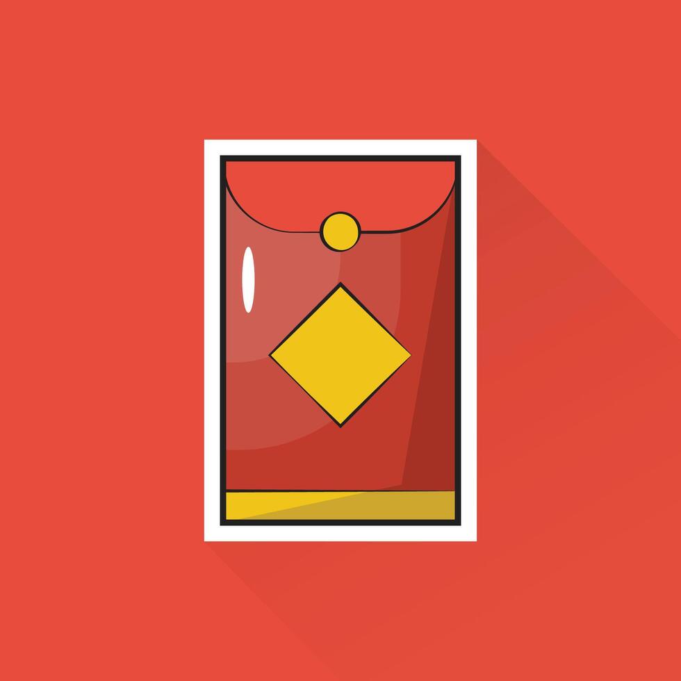 Illustration of Chinese Envelope in Flat Design vector