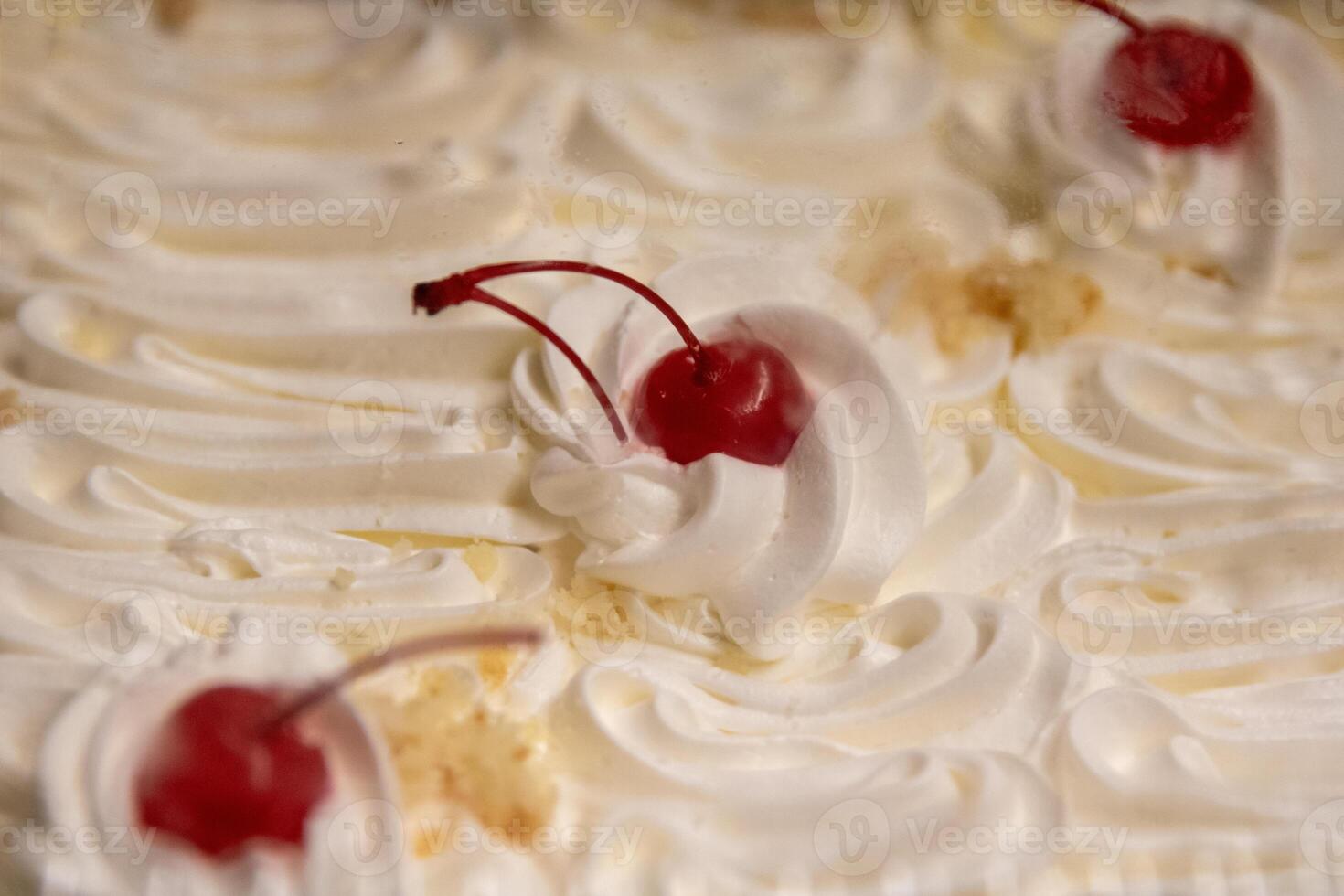 Cherries on a dessert photo