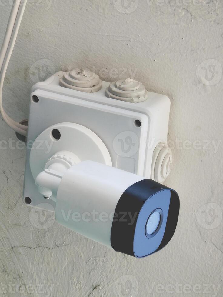 digital security system. monitoring camera equipment in office. building control technology. photo