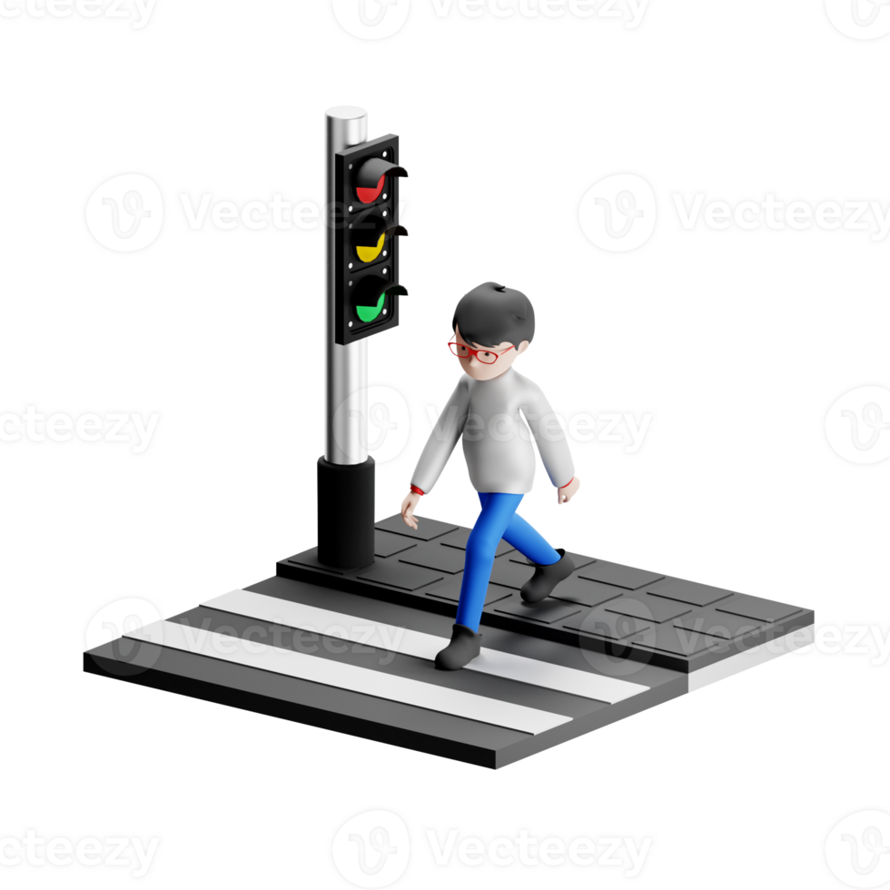 3D Illustration walking png