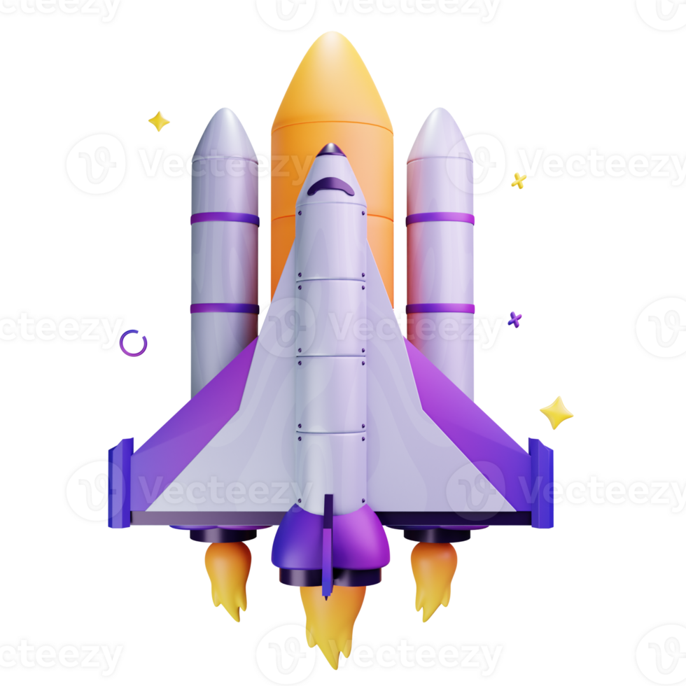 3D Illustration space shuttle png