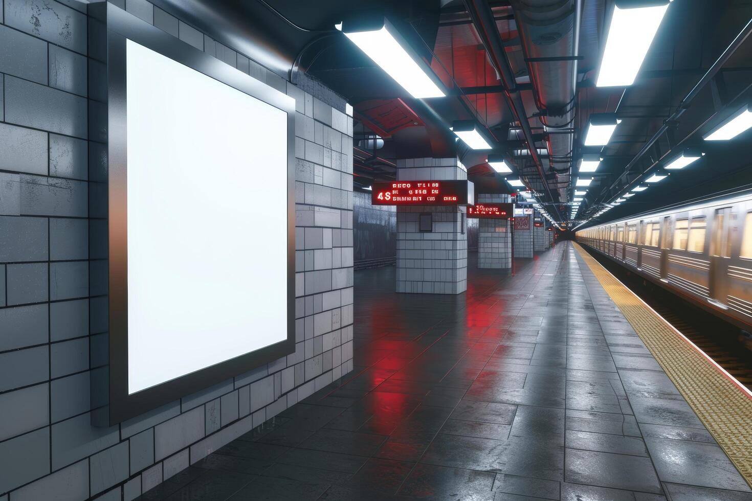 Mock up of an subway Billboard Advertisement photo