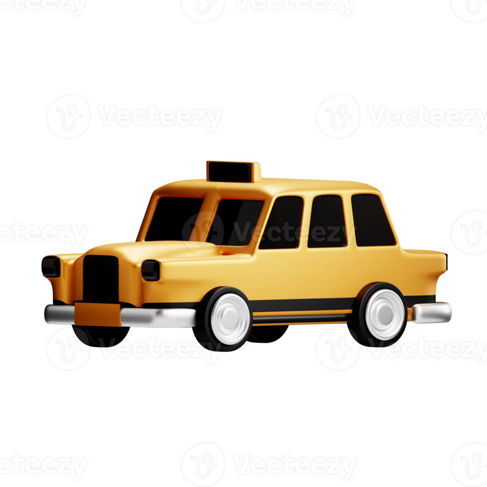 3D Illustration taxi png