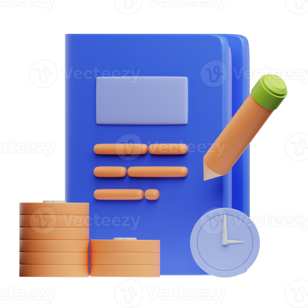 3D Illustration accrual accounting png
