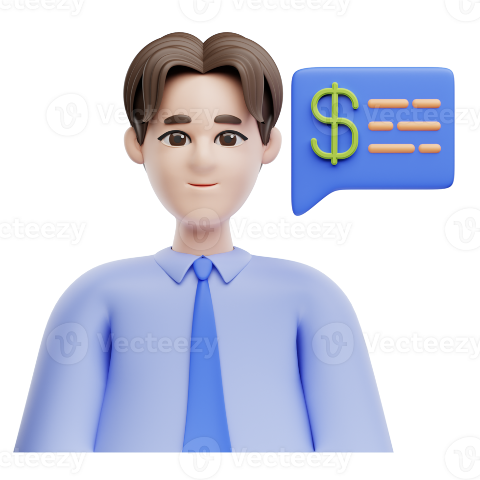 3D Illustration financial advice png