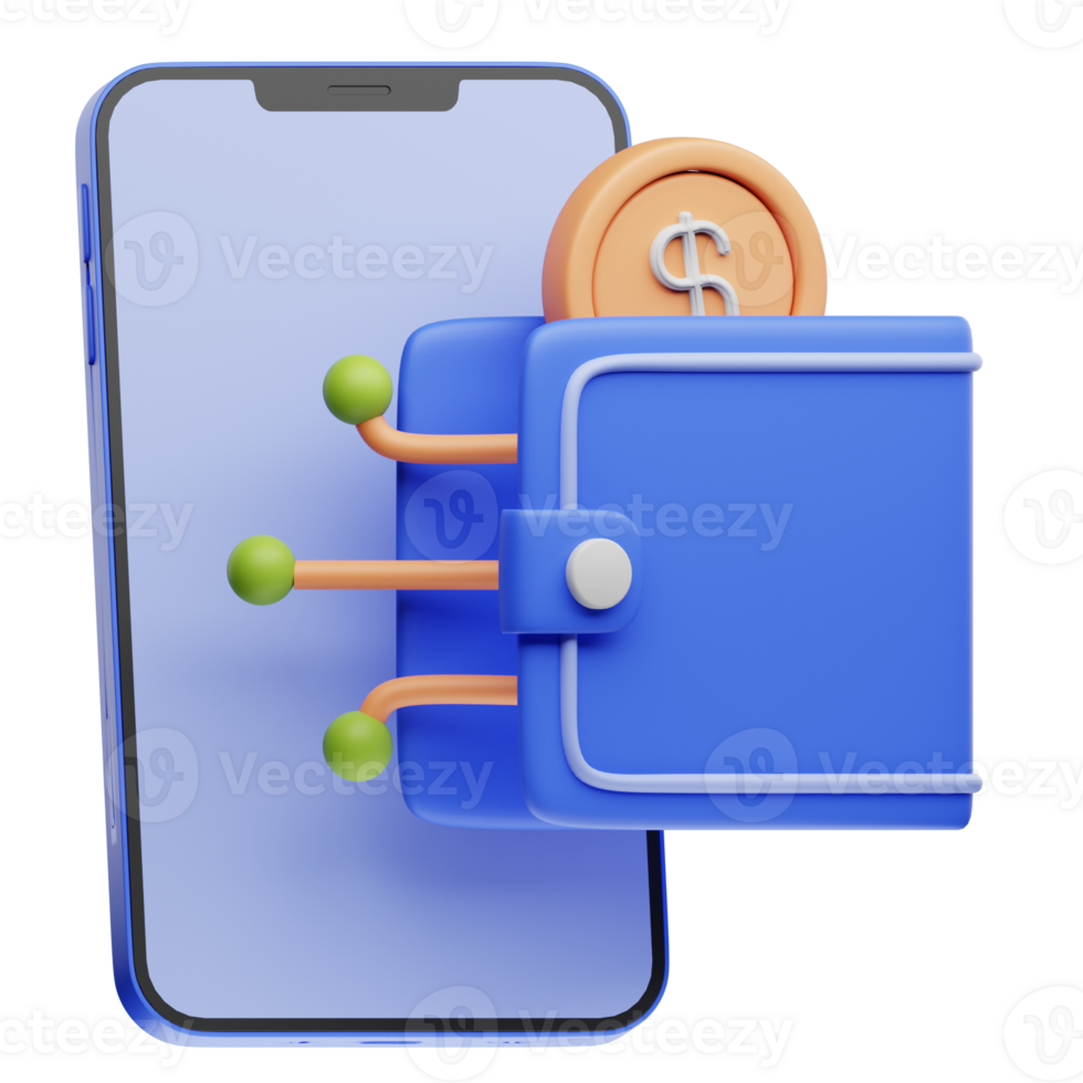 3D Illustration digital wallet png