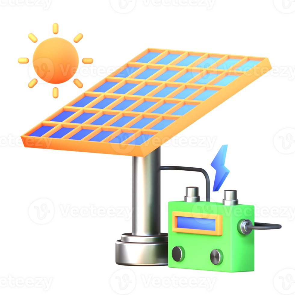 3D Illustration solar energy png