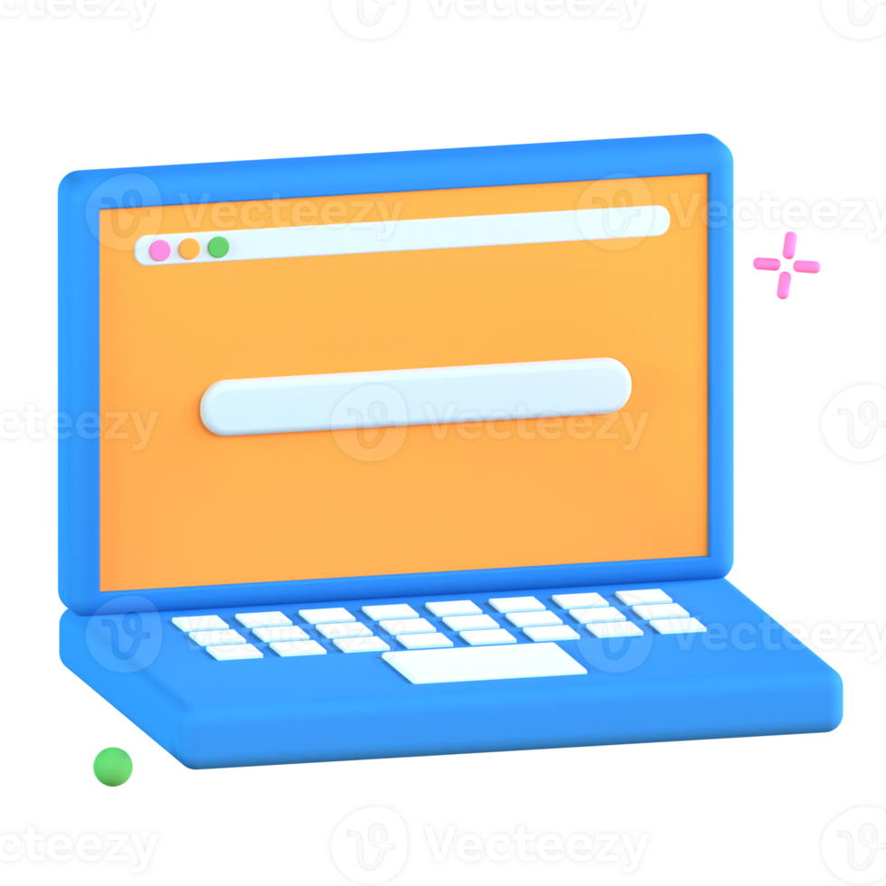 3D Illustration laptop png