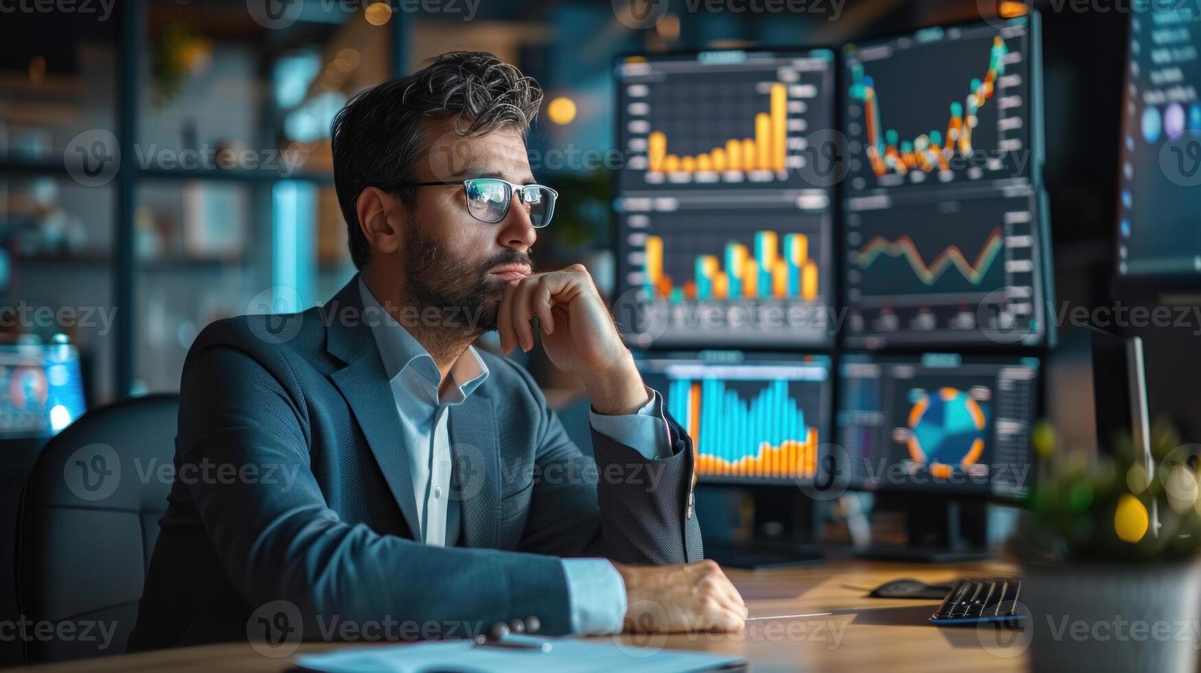 Data Analyst Contemplating a Contract photo