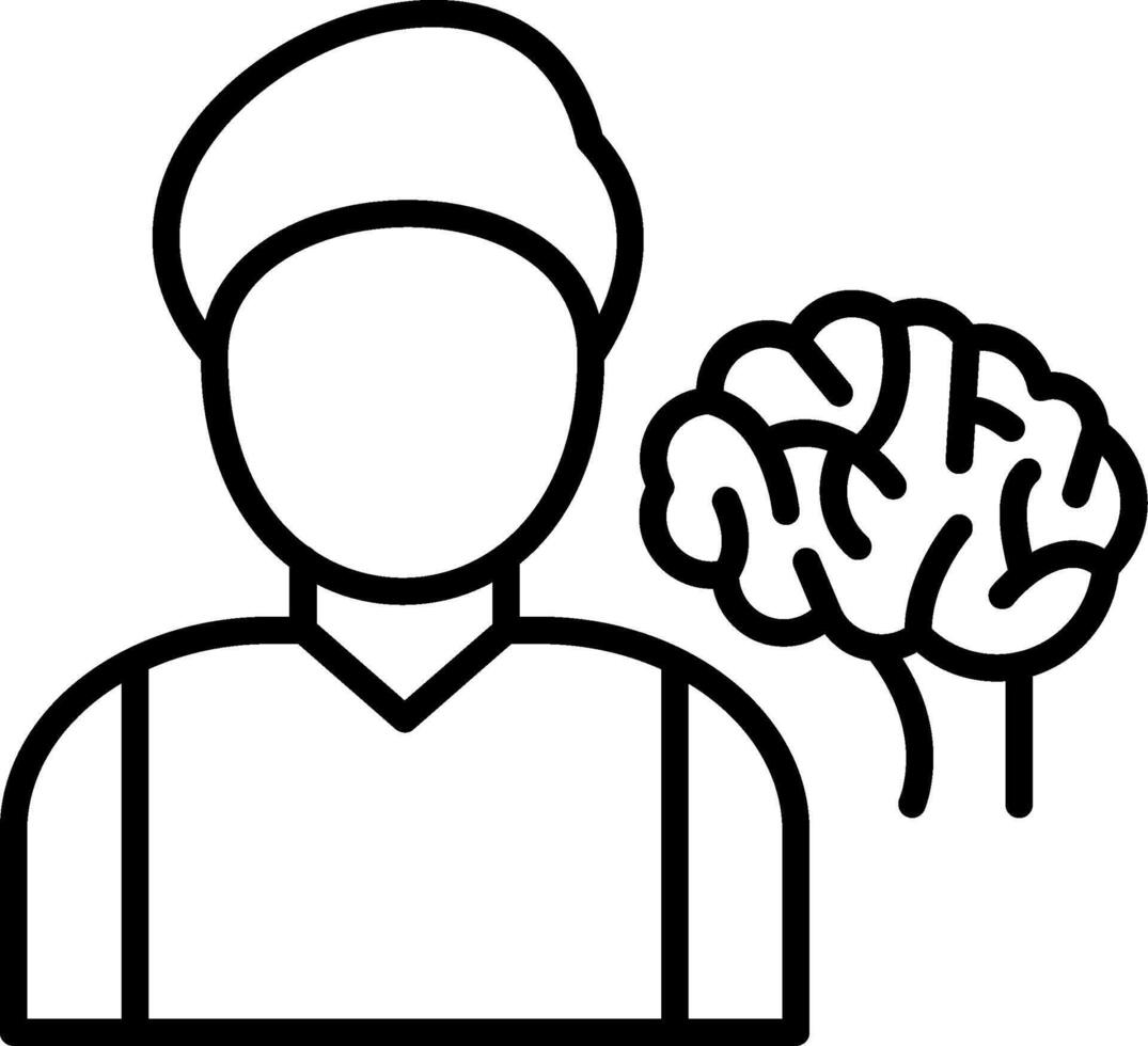 Neurologist Line Icon vector