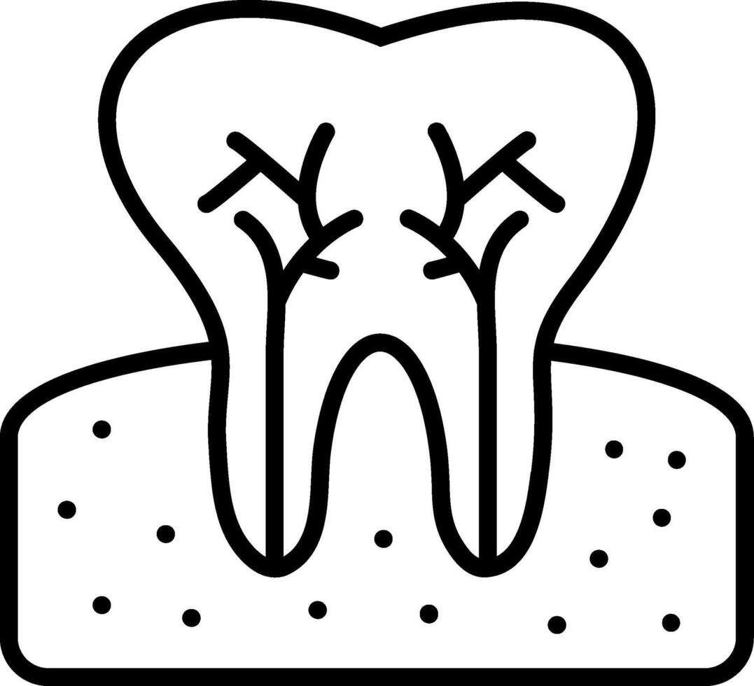 Tooth Line Icon vector