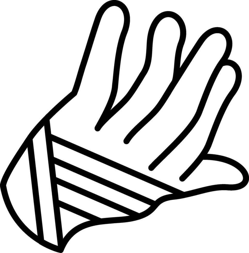 Hand Injury Line Icon vector