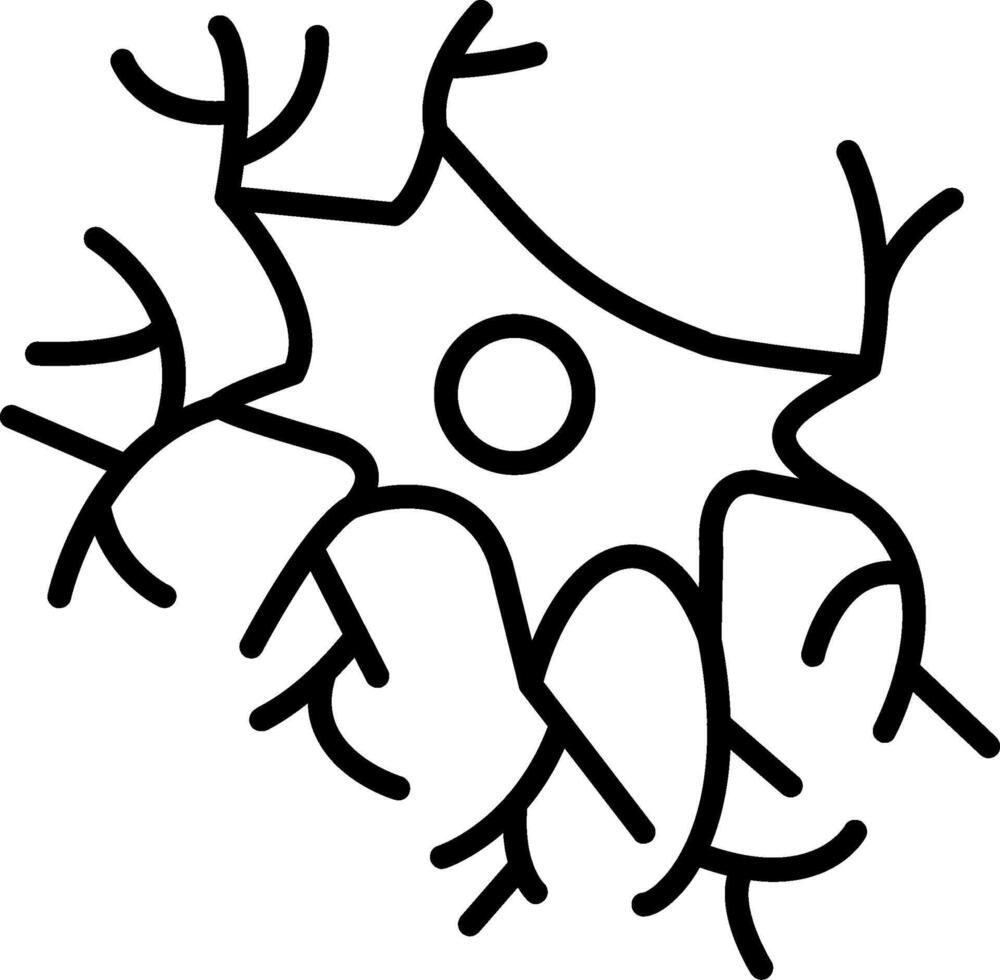 Astrocyte Line Icon vector