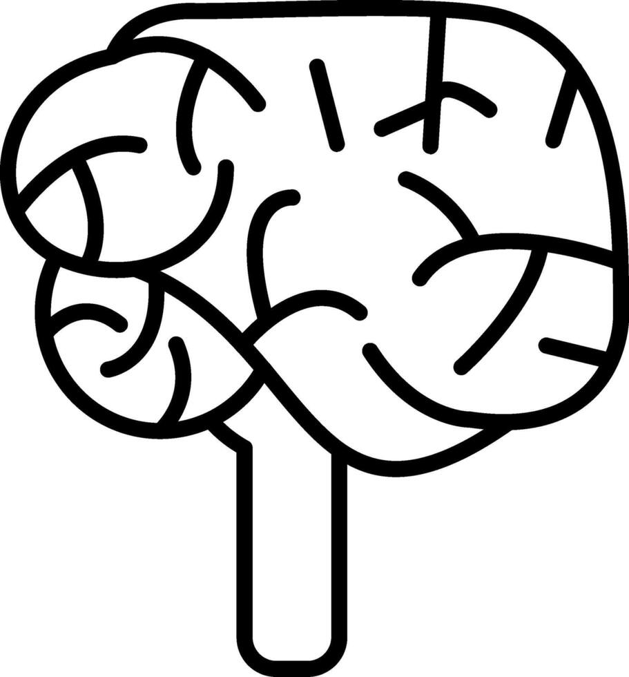 Cerebellum Line Icon vector