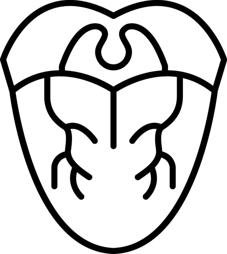 Tongue Line Icon vector