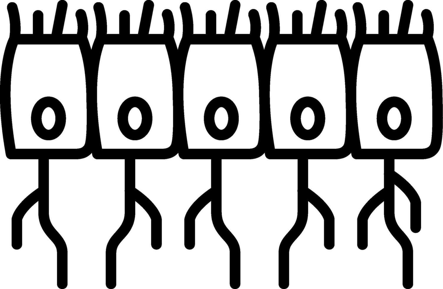 Ependymal Cells Line Icon vector